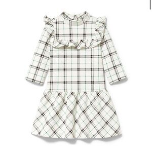 Janie and Jack Plaid Ponte Dropwaist Dress | Size 12